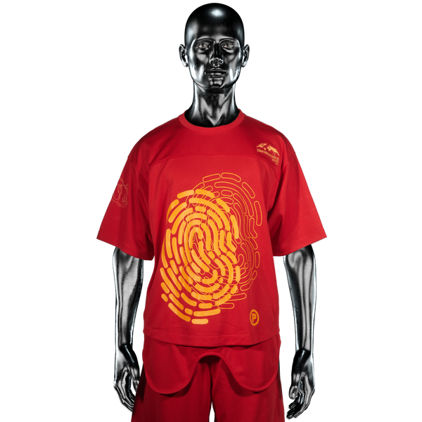 Mesh Fingerprint Jersey℗ - Red/Yellow