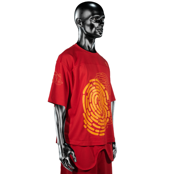 Mesh Fingerprint Jersey℗ - Red/Yellow