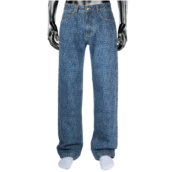 Digi Camo℗ Vintage Wash Denim Jeans - Light Blue