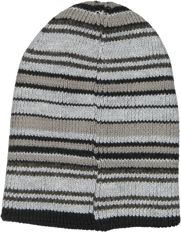 Stripped Martine℗ Beanie - Black/Grey/Burgundy