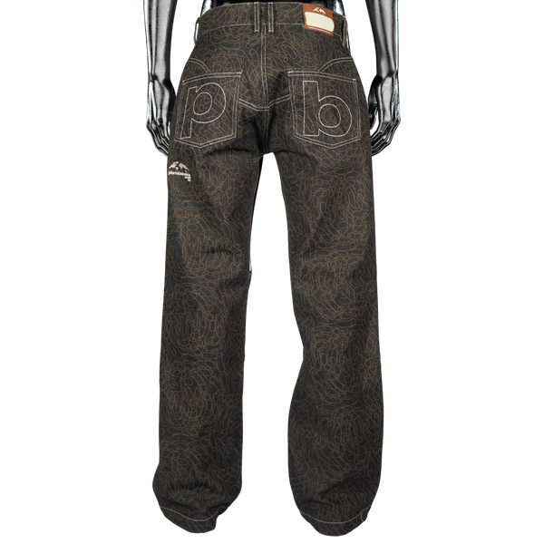 Digi Camo℗ Raw Denim Jeans - Dark Blue