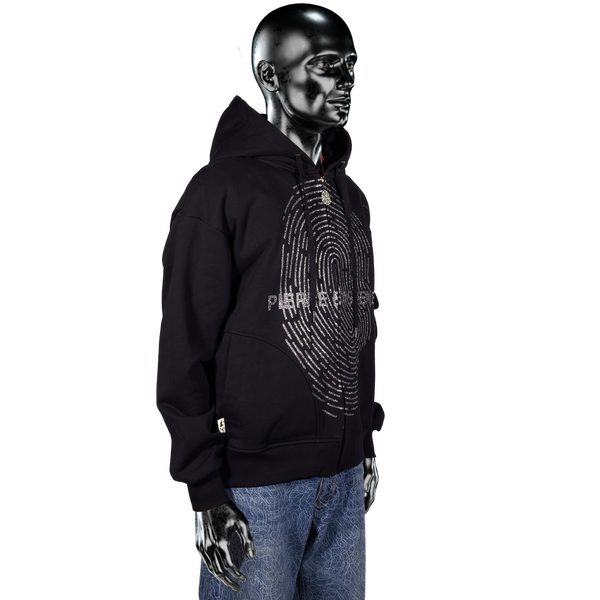 Glitta℗ Fingerprint Zip Hoodie - Black