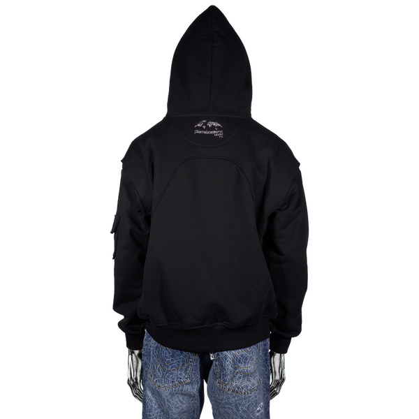Glitta℗ Fingerprint Zip Hoodie - Black