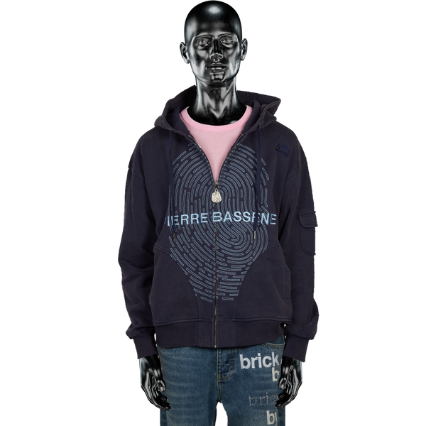 Fingerprint℗ Embroidered Zip Hoodie - Sunset Blue