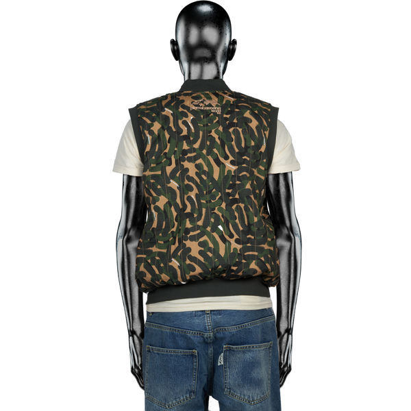 Green Camo℗ Puffer Vest (reversible) - Green / Heather Grey