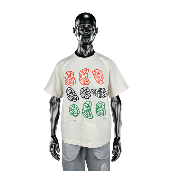 Tricolor Fingerprint℗ Tee - Natural Cotton