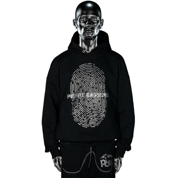 GLITTA Fingerprint Hoodie℗ - Black