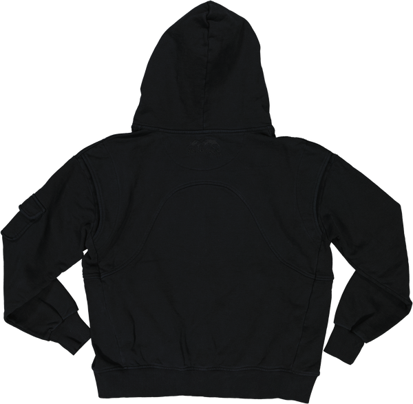 Fingerprint℗ Embroidered Zip Hoodie - Sunset Black / Red