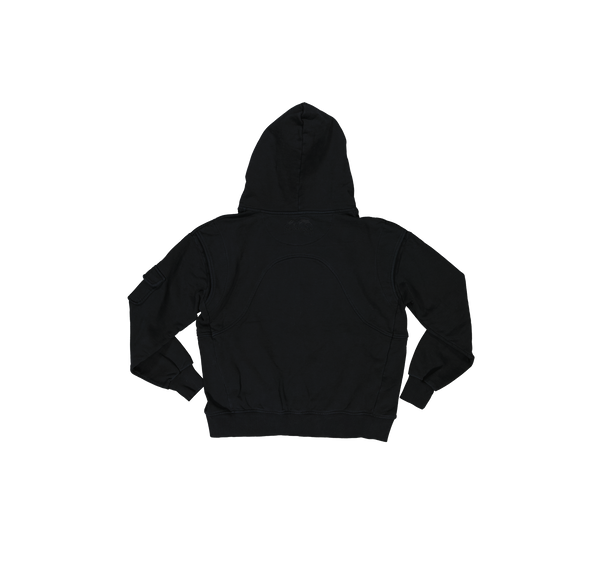 Fingerprint℗ Embroidered Zip Hoodie - Sunset Black / Red