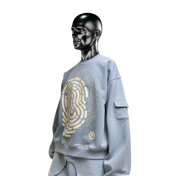 Military Crewneck℗ - Atmosphere Blue