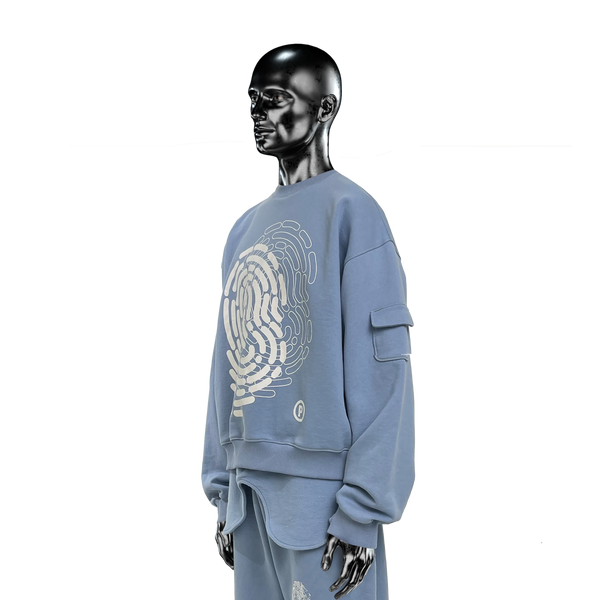 Military Crewneck℗ - Atmosphere Blue