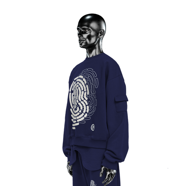 Military Crewneck℗ - Navy Blue