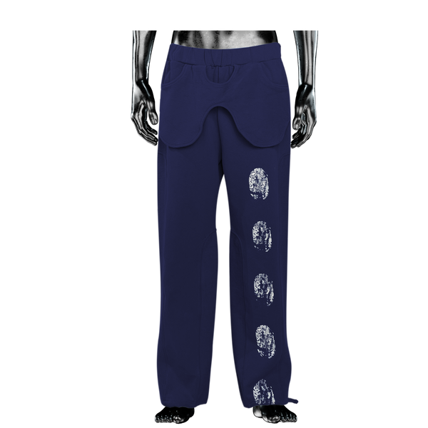 Panelled Sweatpants℗ - Navy Blue