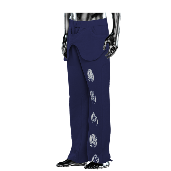 Panelled Sweatpants℗ - Navy Blue