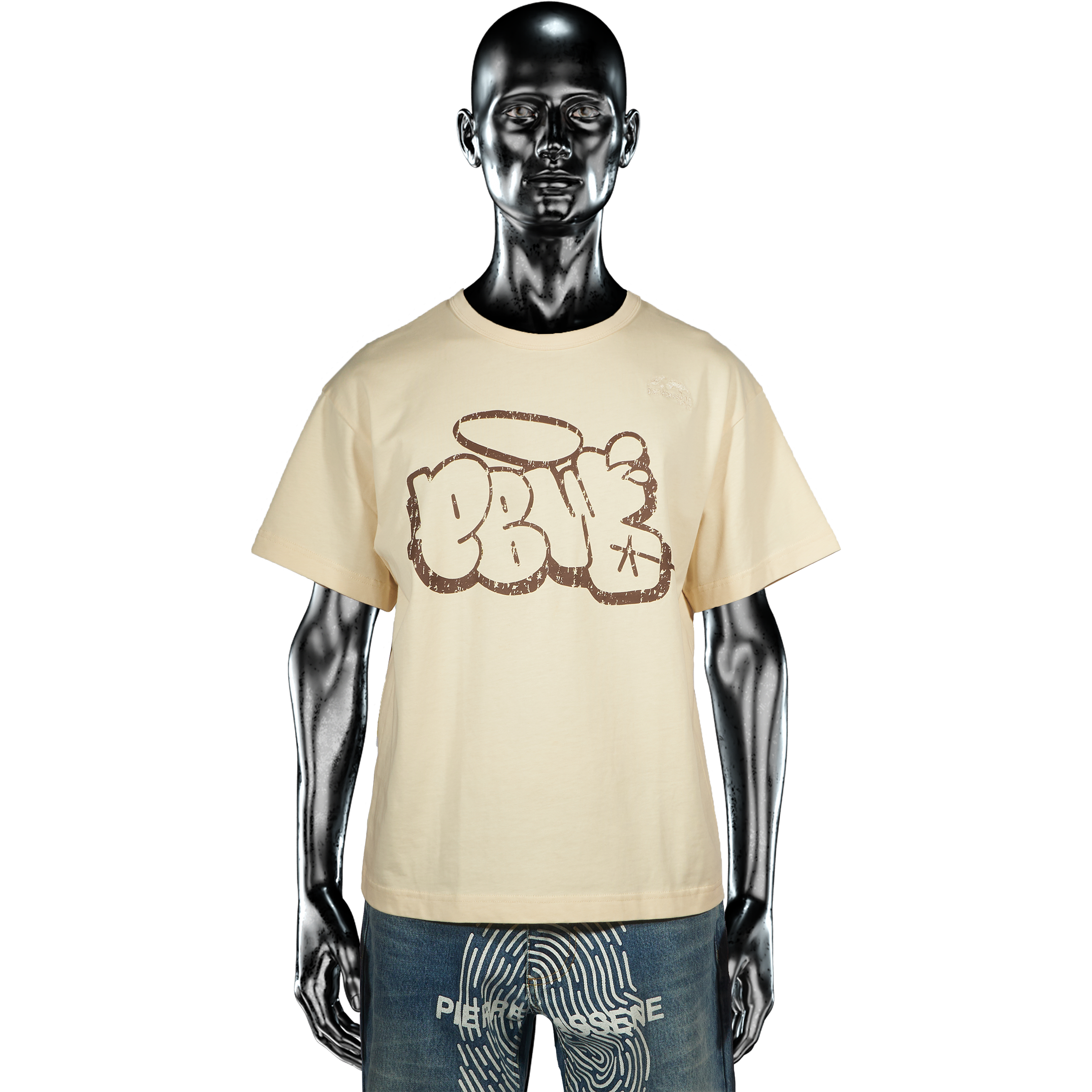 'PBW' Graffiti  T-shirt - Butter Yellow