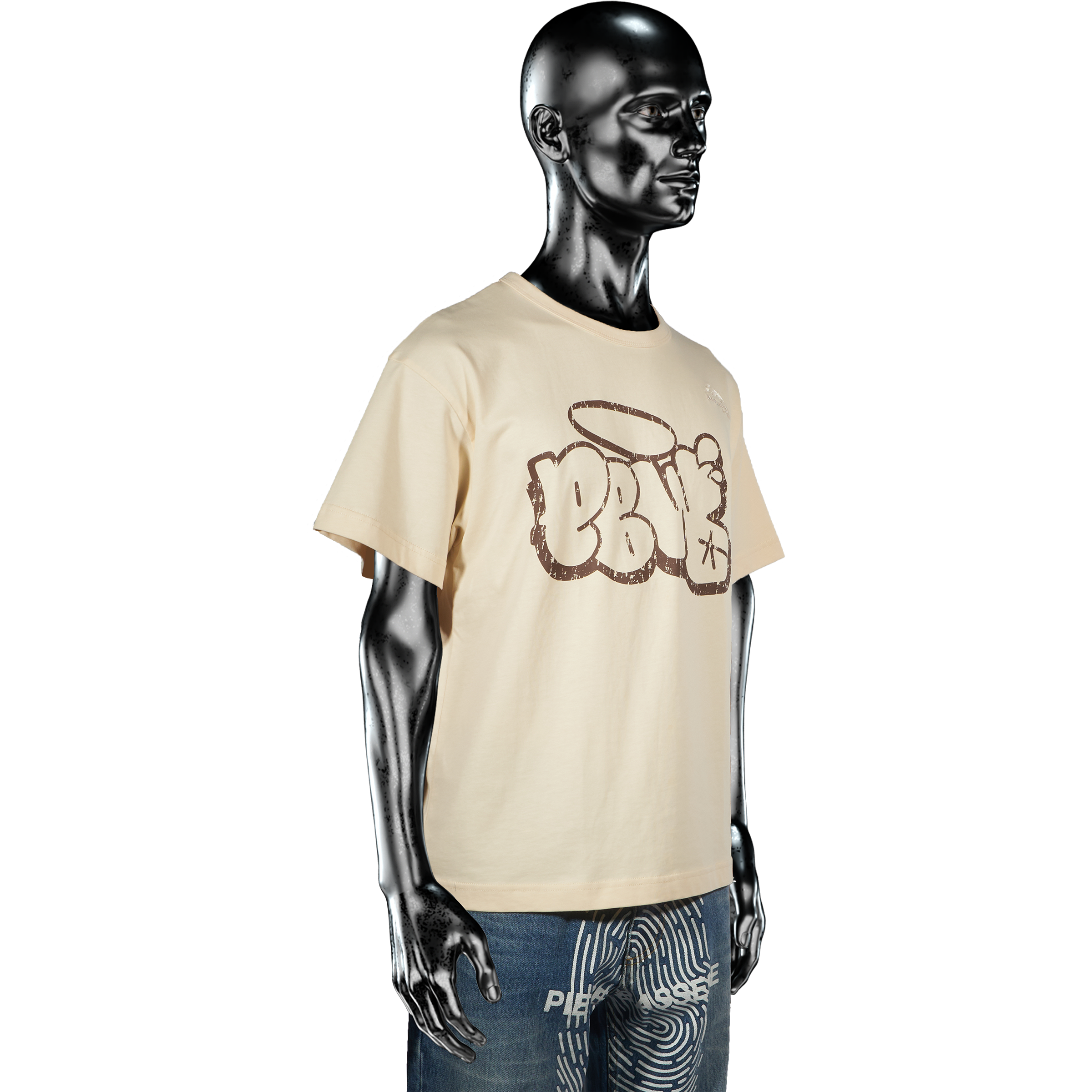 'PBW' Graffiti  T-shirt - Butter Yellow