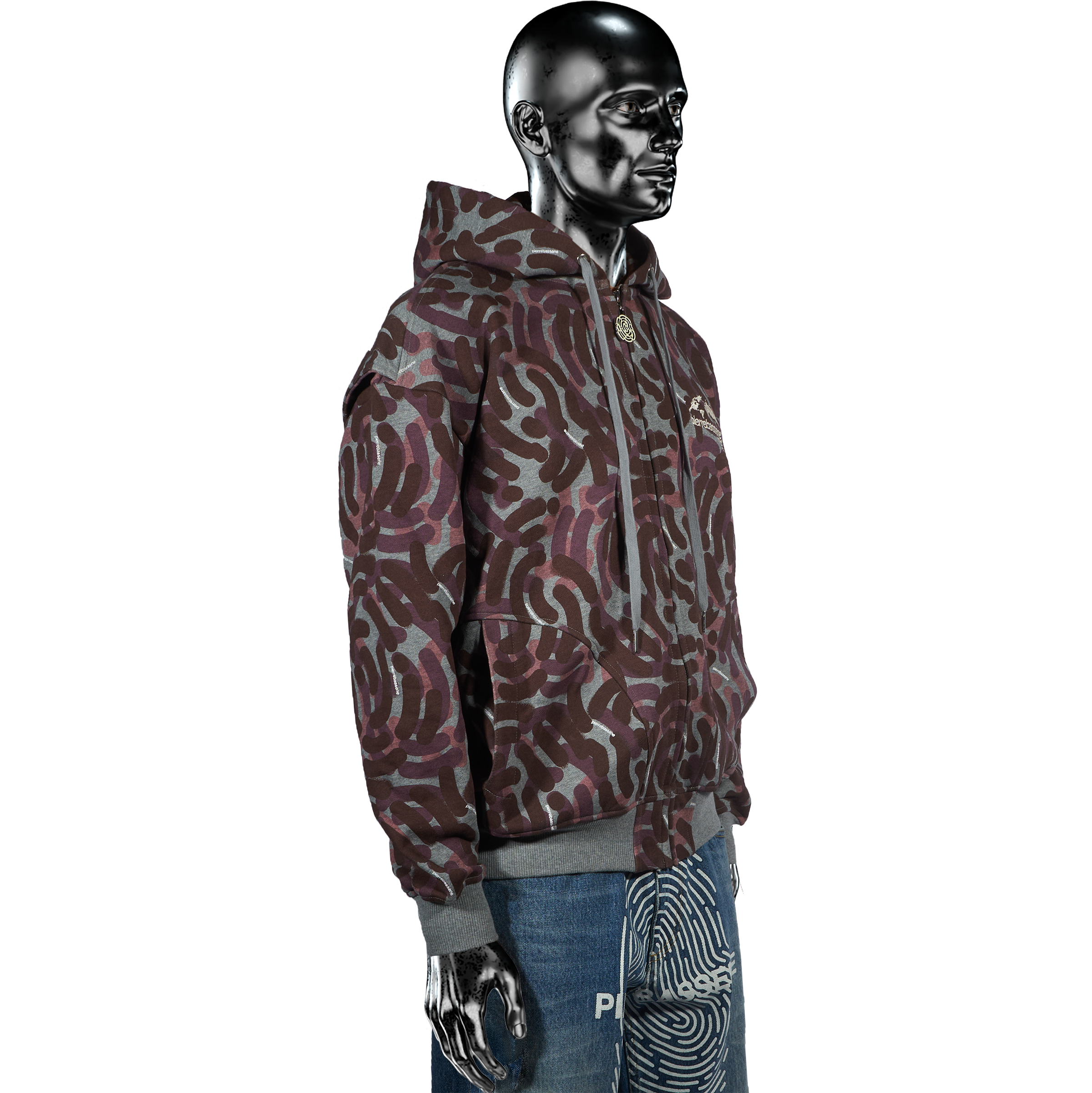 Zip Hoodie - City Camo℗ Burgundy
