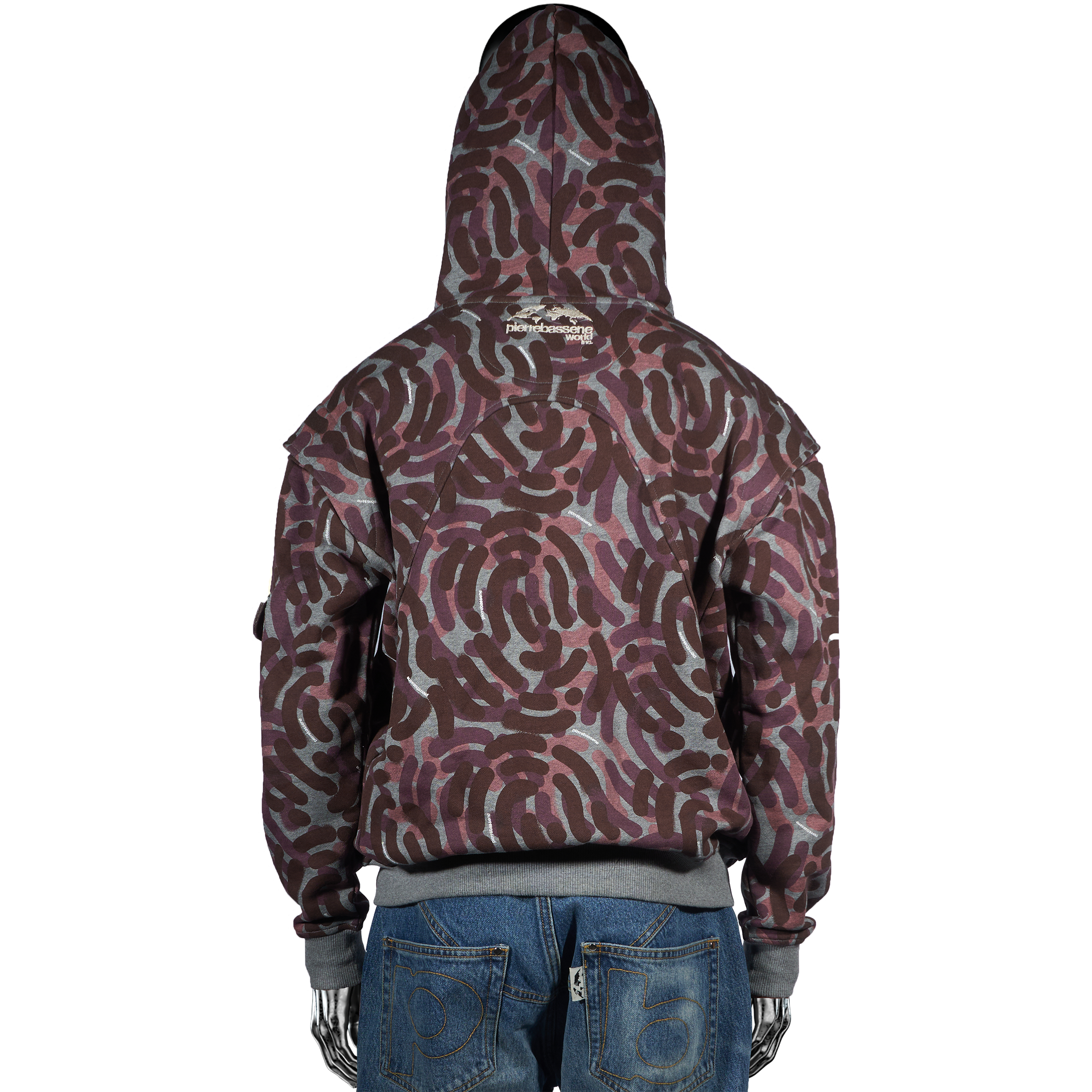 Zip Hoodie - City Camo℗ Burgundy