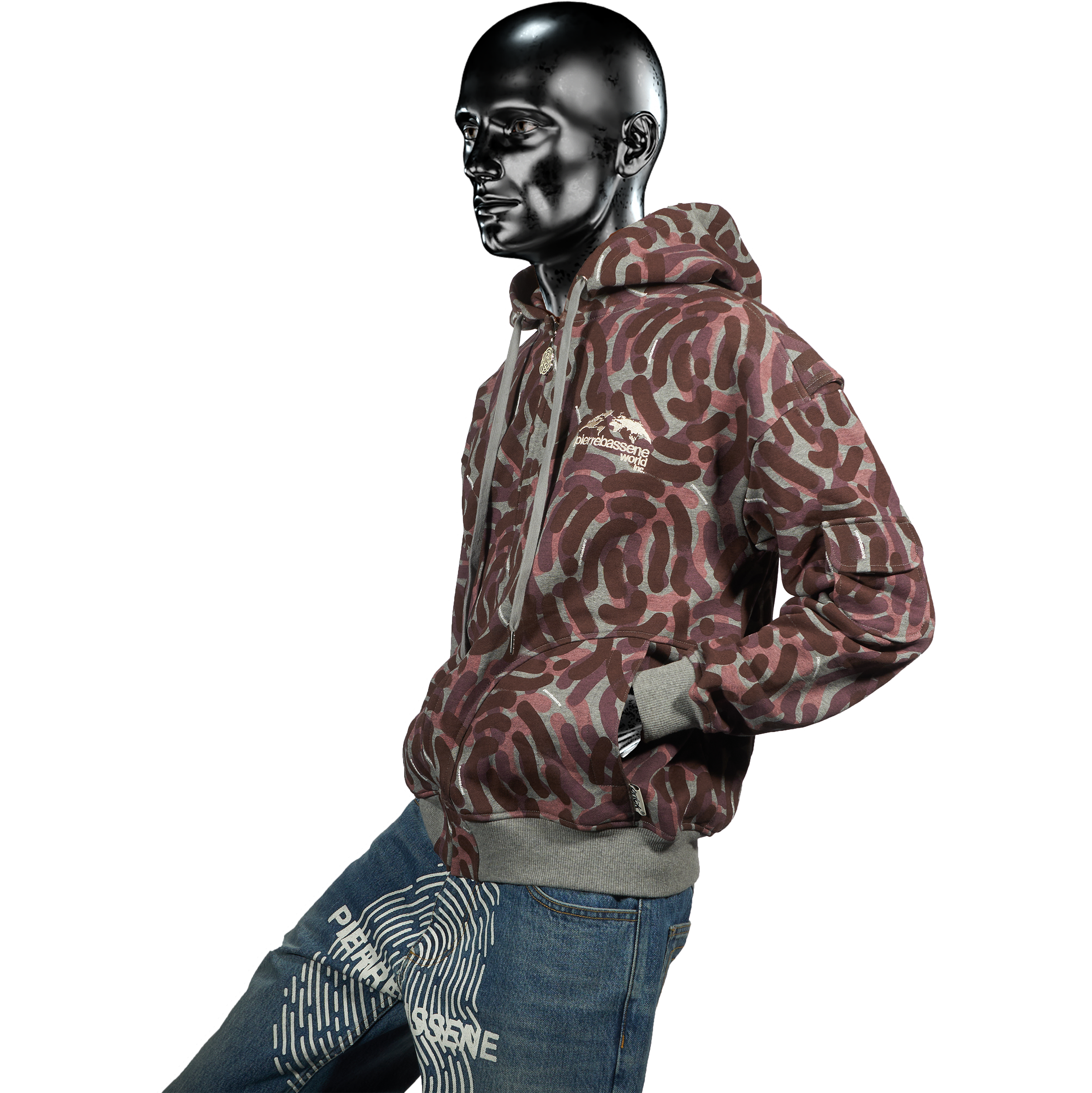 Zip Hoodie - City Camo℗ Burgundy