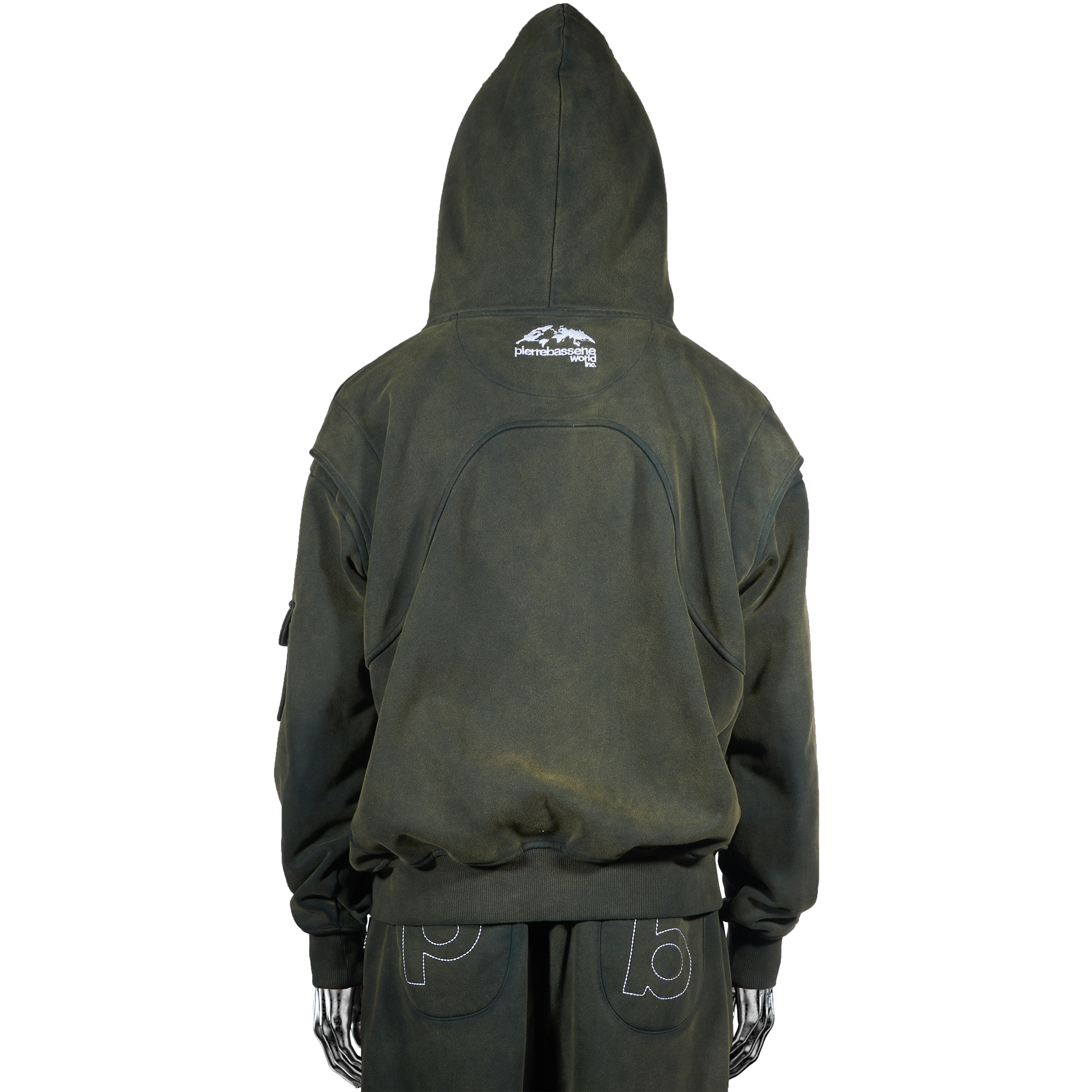 Fingerprint℗ Embroidered Zip Hoodie -  Sunset Green