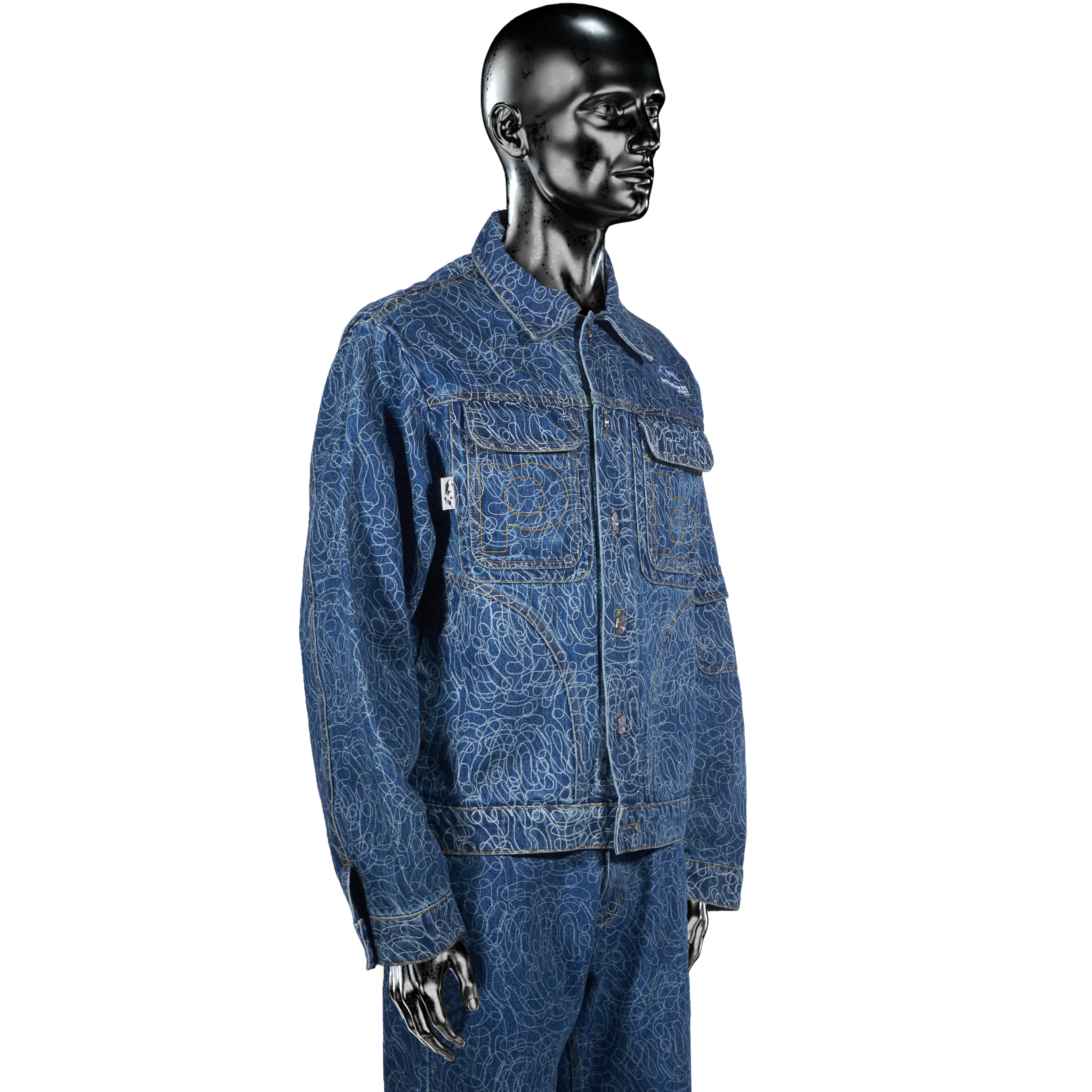 DigiCamo℗ Vintage Wash Denim Jacket - Light Blue