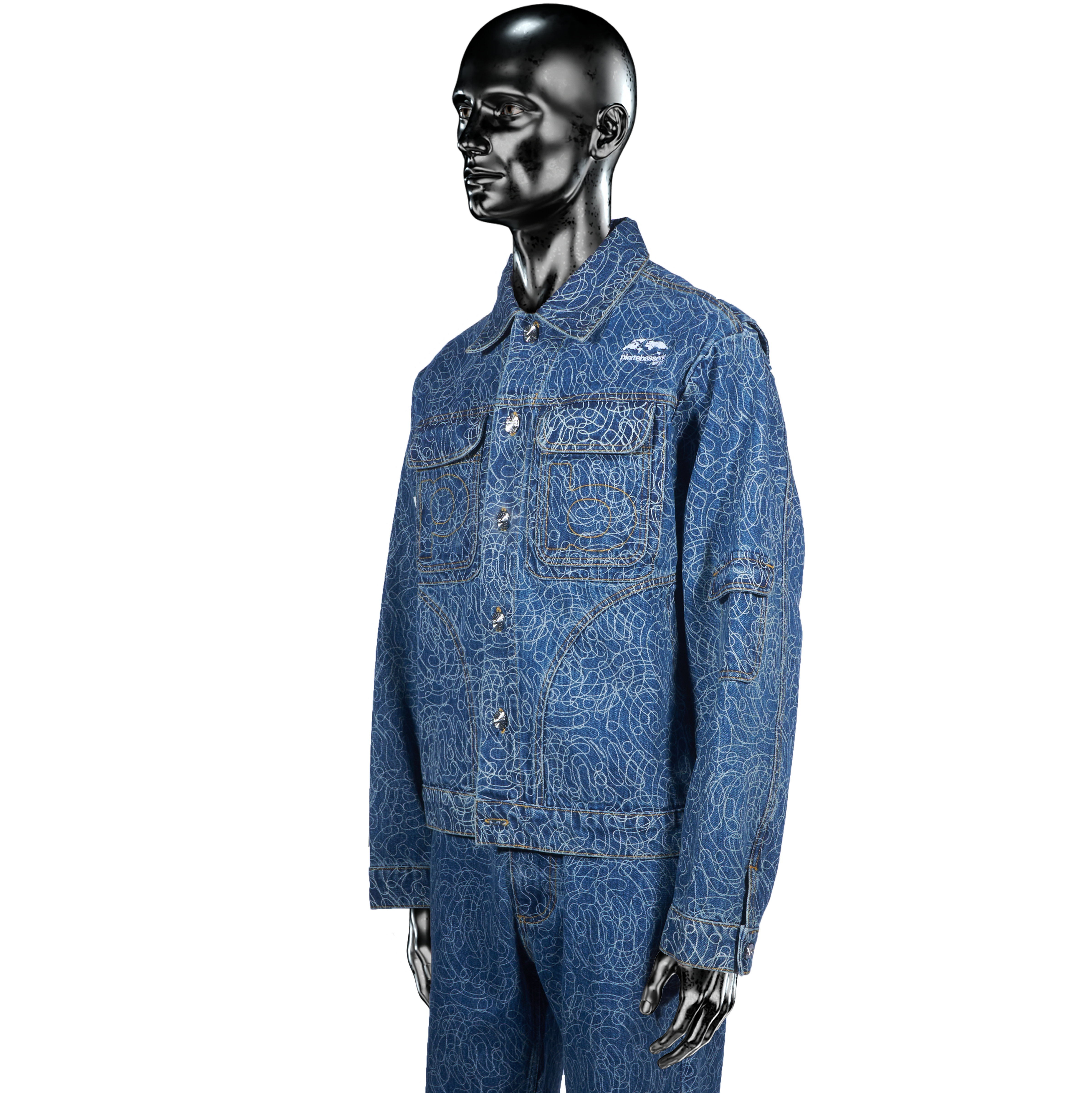 DigiCamo℗ Vintage Wash Denim Jacket - Light Blue