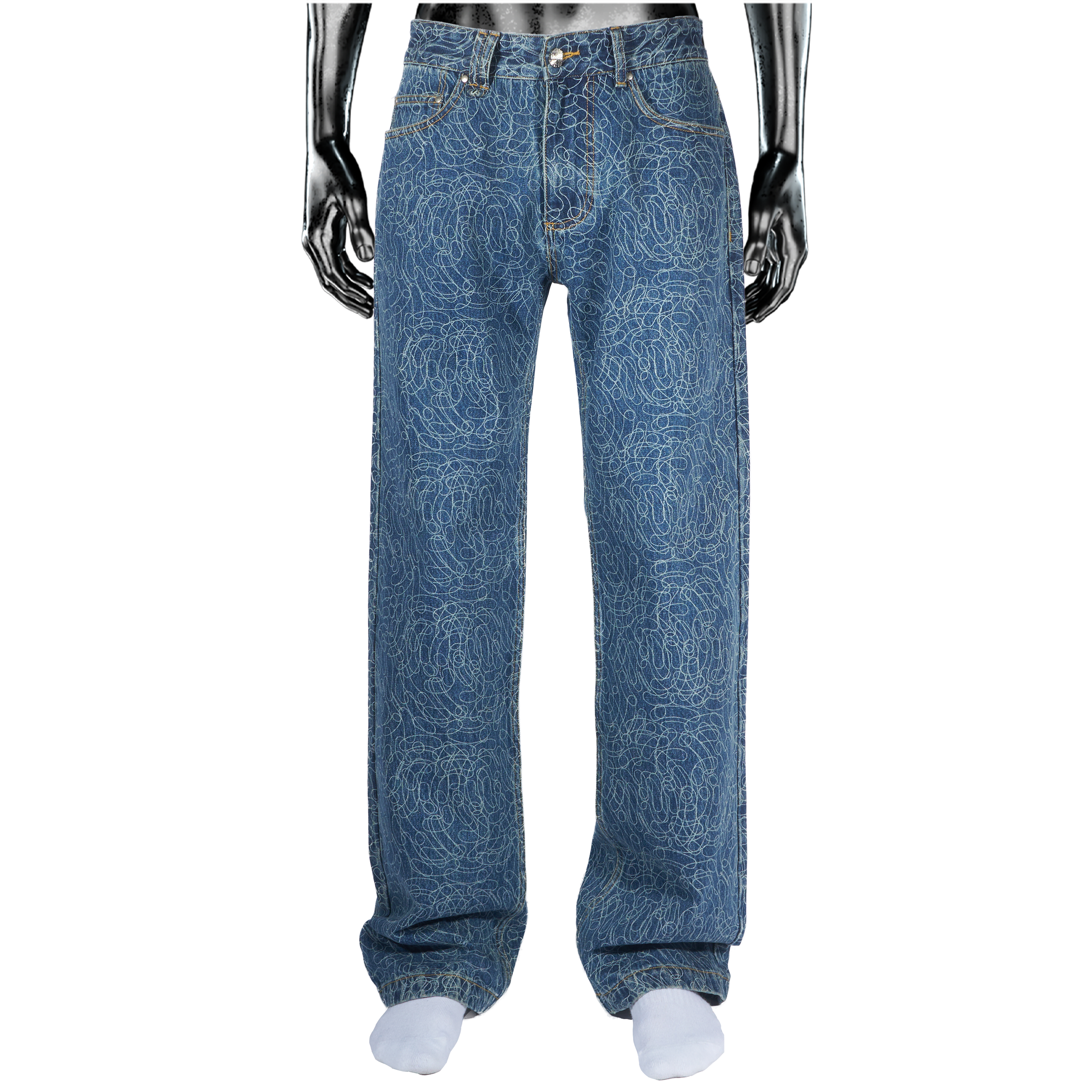 Digi Camo℗ Vintage Wash Denim Jeans - Light Blue