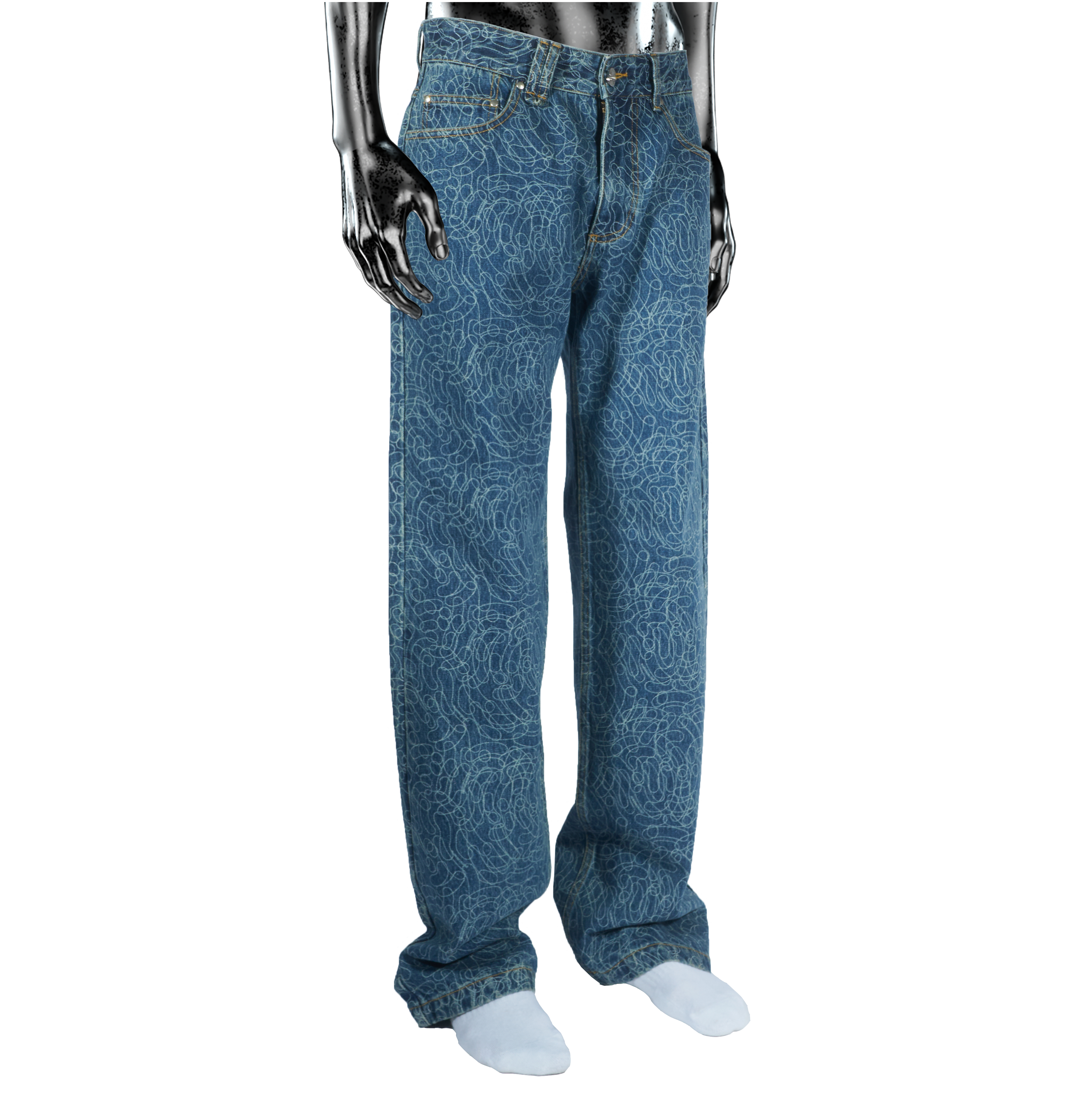 Digi Camo℗ Vintage Wash Denim Jeans - Light Blue