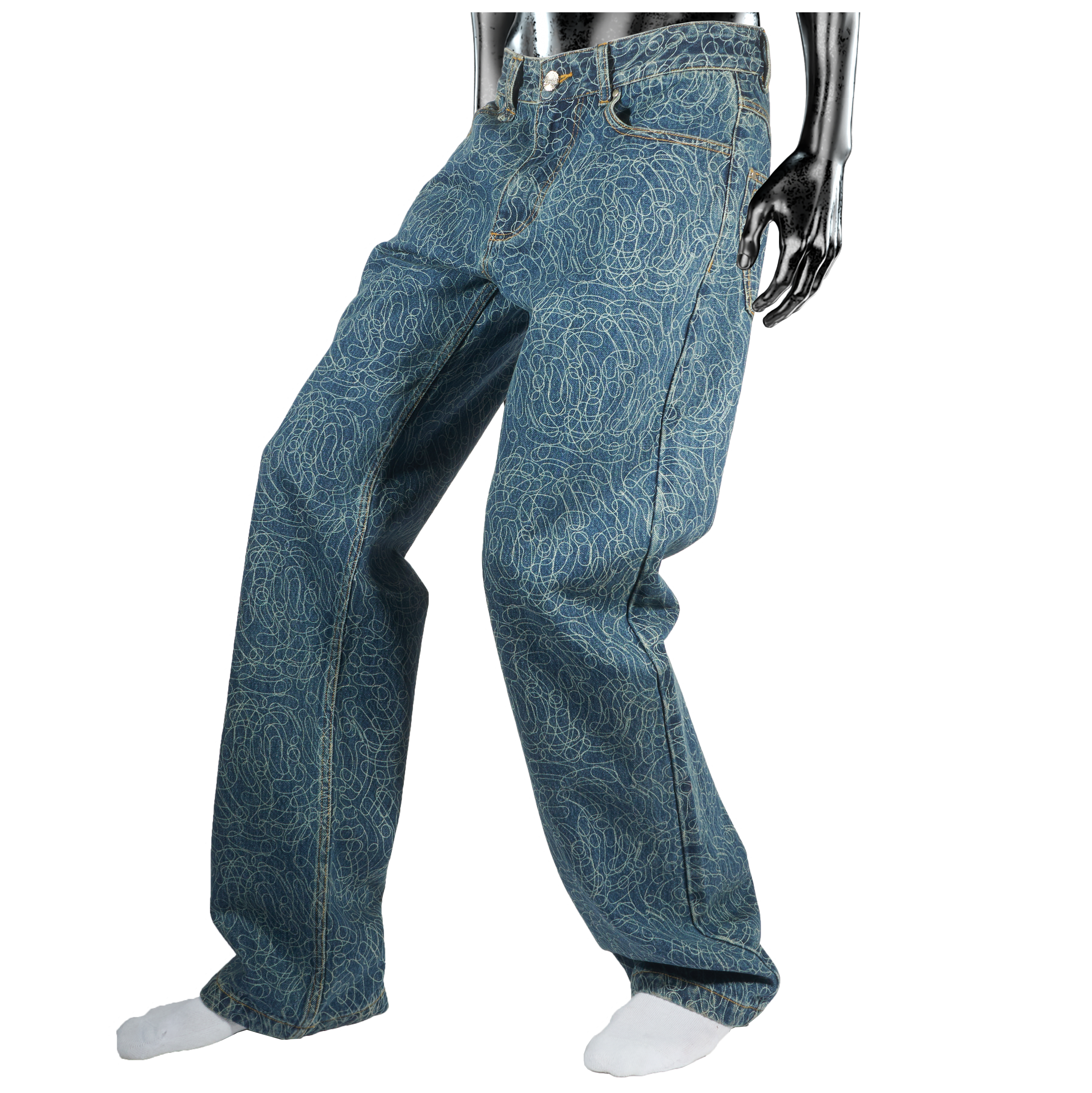 Digi Camo℗ Vintage Wash Denim Jeans - Light Blue