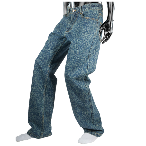 Digi Camo℗ Vintage Wash Denim Jeans - Light Blue