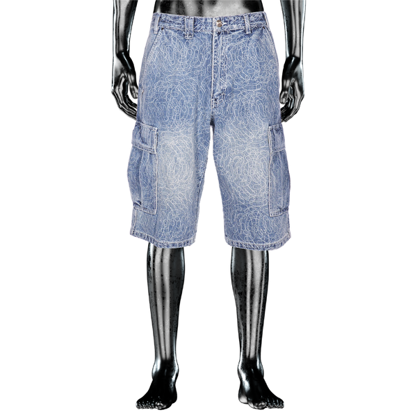 Denim Jhort Allover DigiCamo℗ washed  - Light Blue