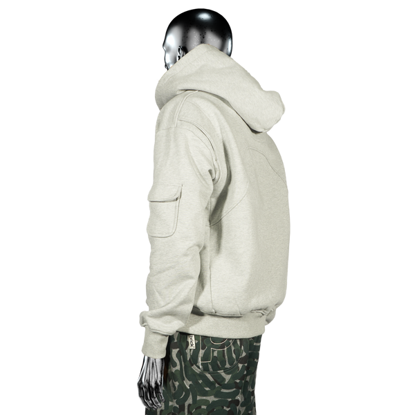 Zip Hoodie - GLITTA℗ Heather Grey