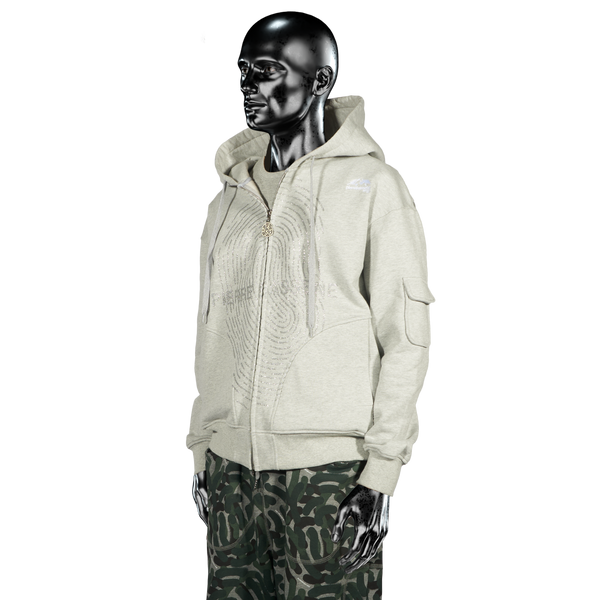 Zip Hoodie - GLITTA℗ Heather Grey