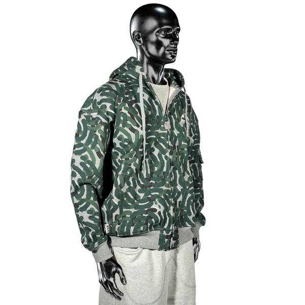 Zip Hoodie - City Camo℗ Jungle Green