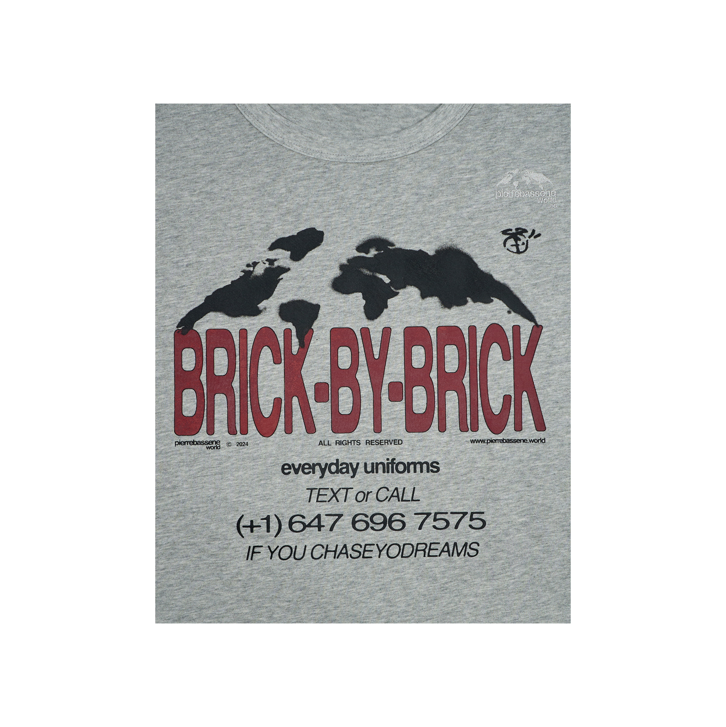 Brick℗ Hotline T-shirt - Heather Grey