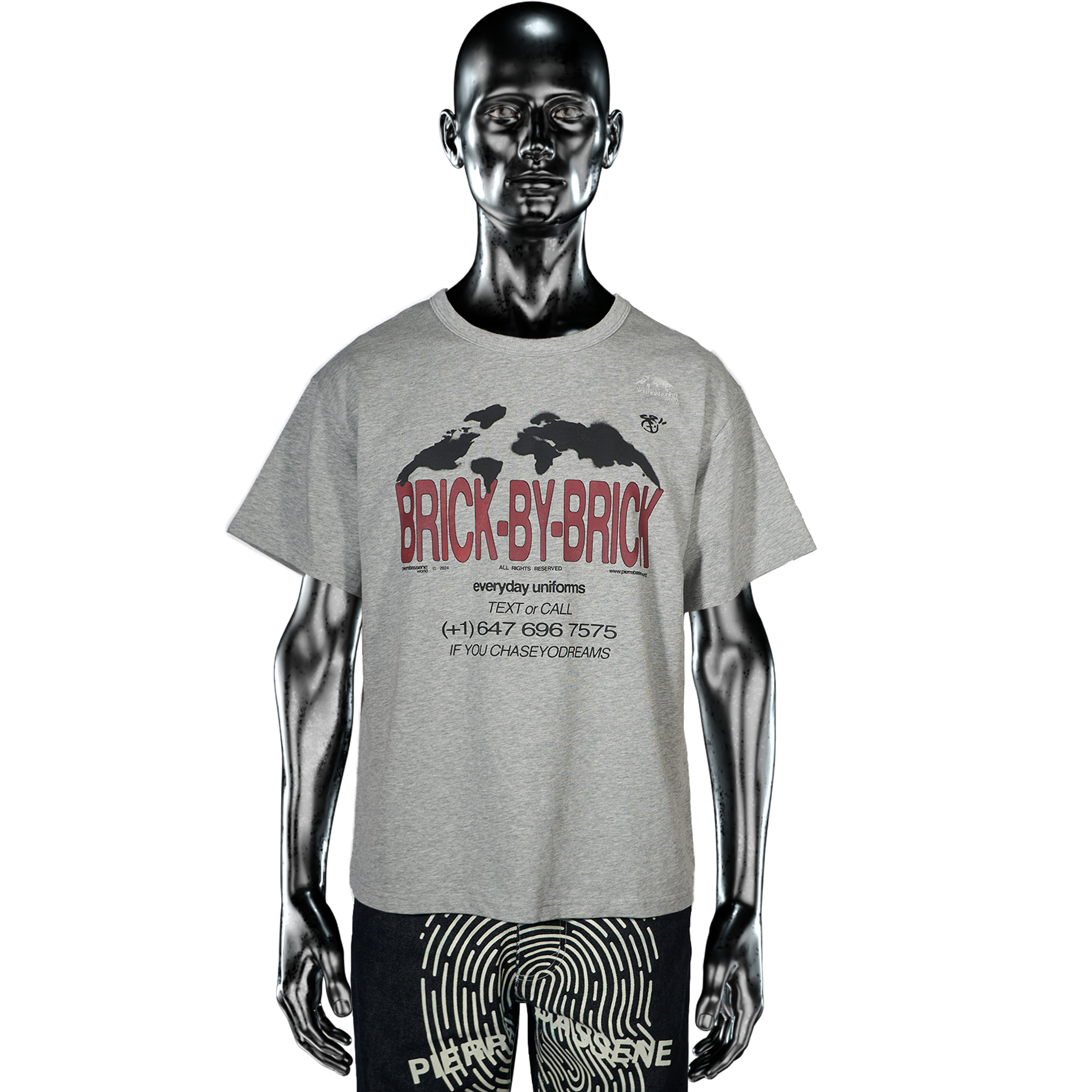 Brick℗ Hotline T-shirt - Heather Grey