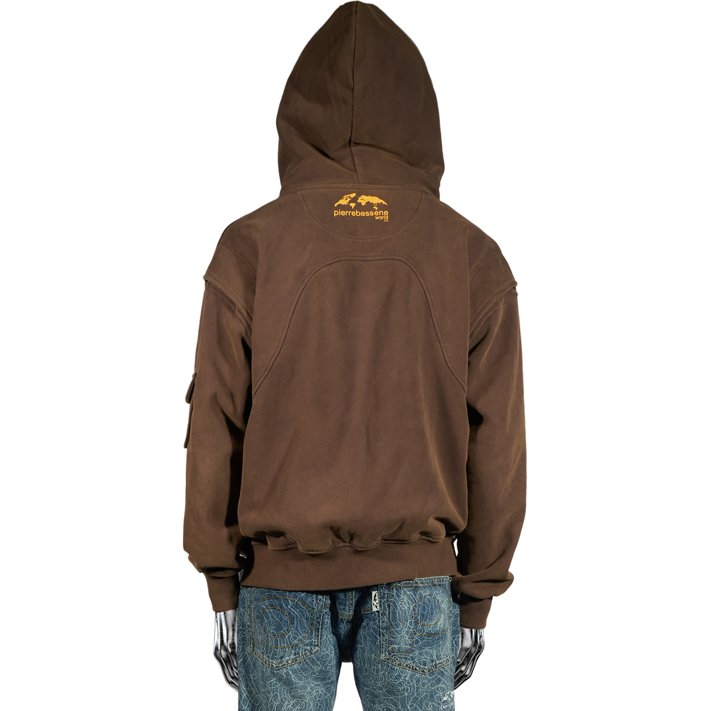 Cracked Fingerprint℗ Zip Hoodie -  Sunset Brown