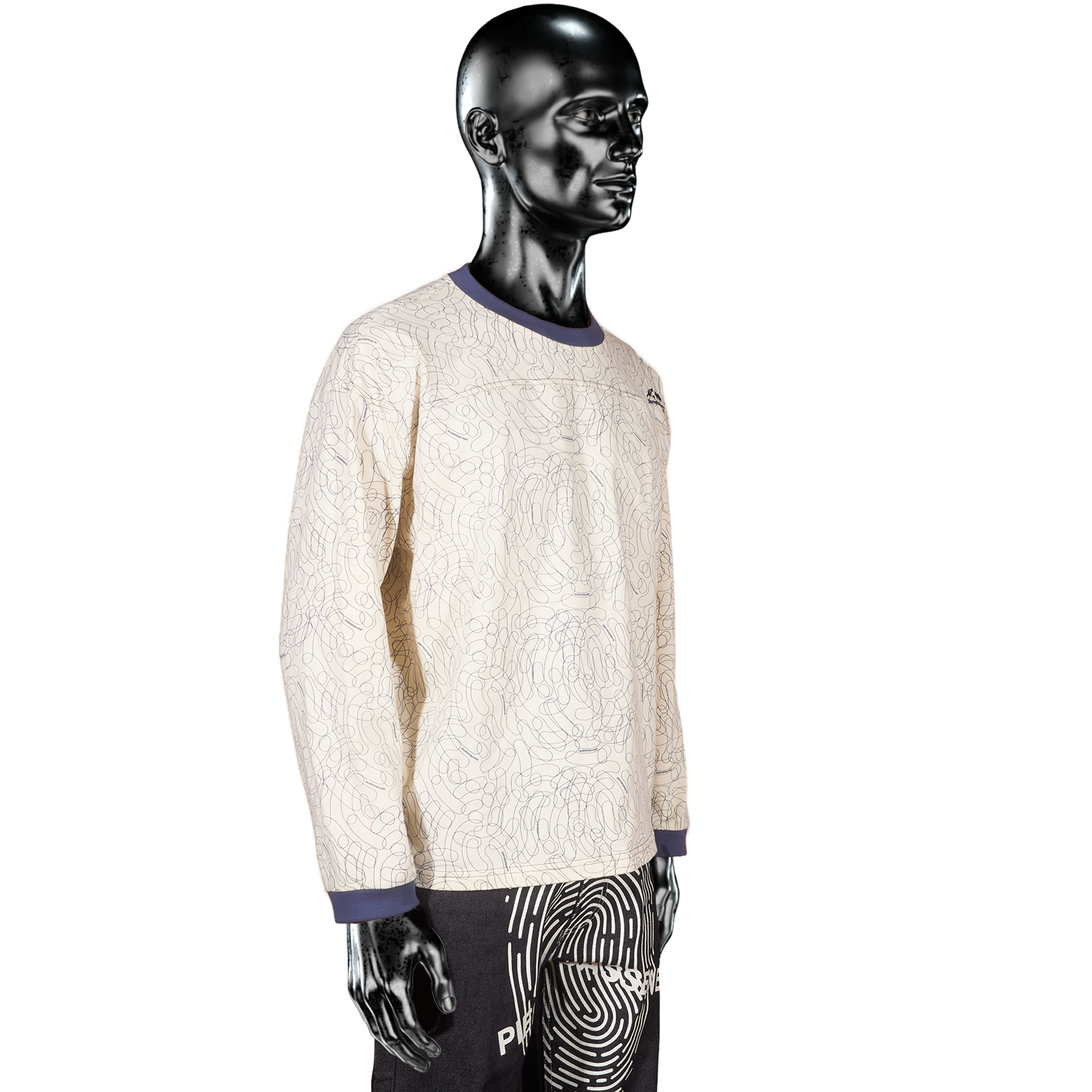 Longsleeve T-shirt - Cream/Blue Digital Camo℗