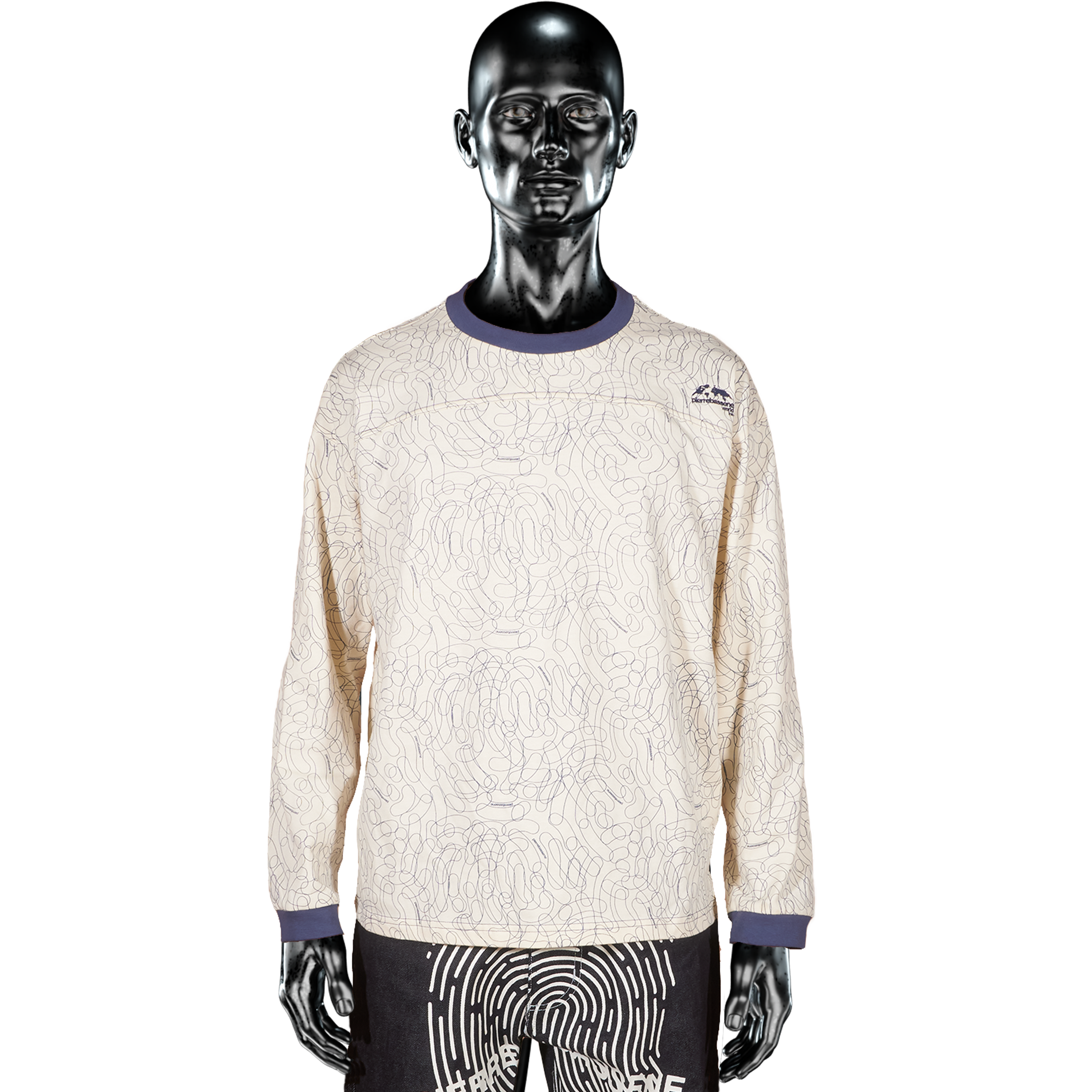 Longsleeve T-shirt - Cream/Blue Digital Camo℗