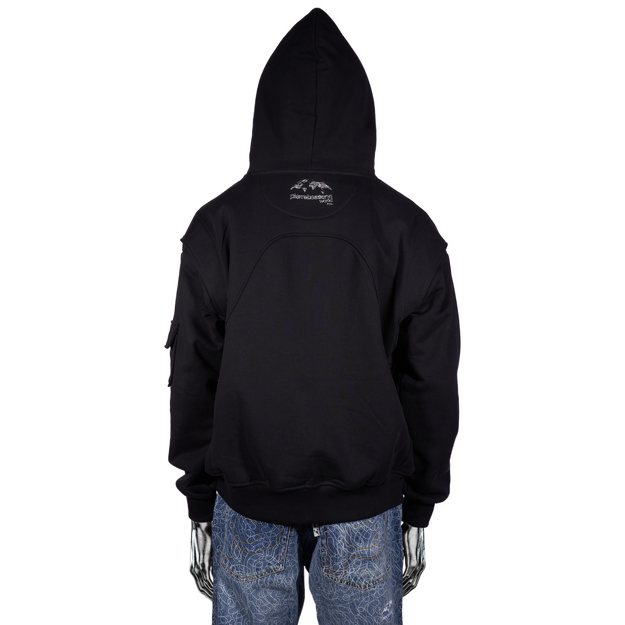 Glitta℗ Fingerprint Zip Hoodie - Black