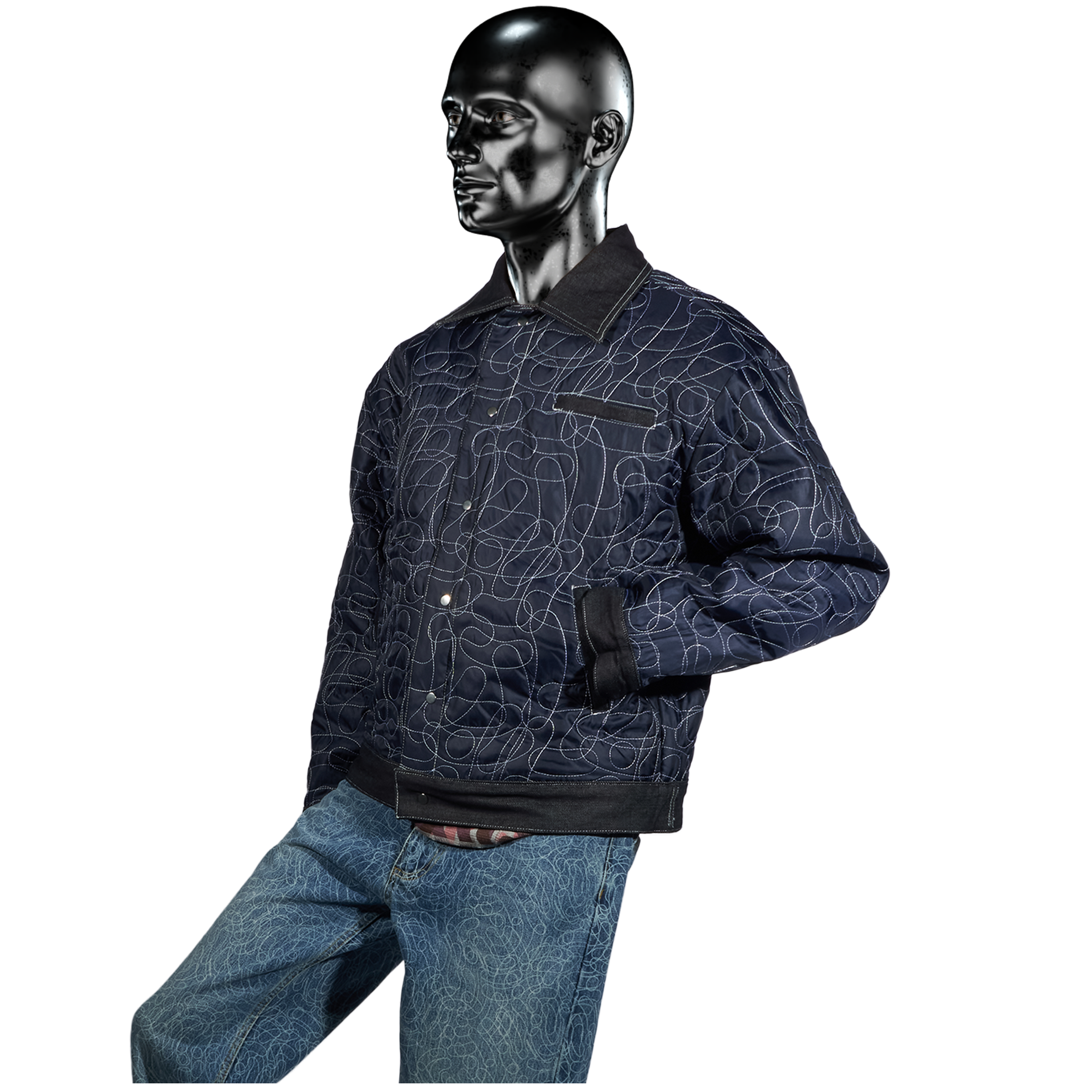 Elite℗ Raw Denim Jacket - Dark Blue (Reversible)