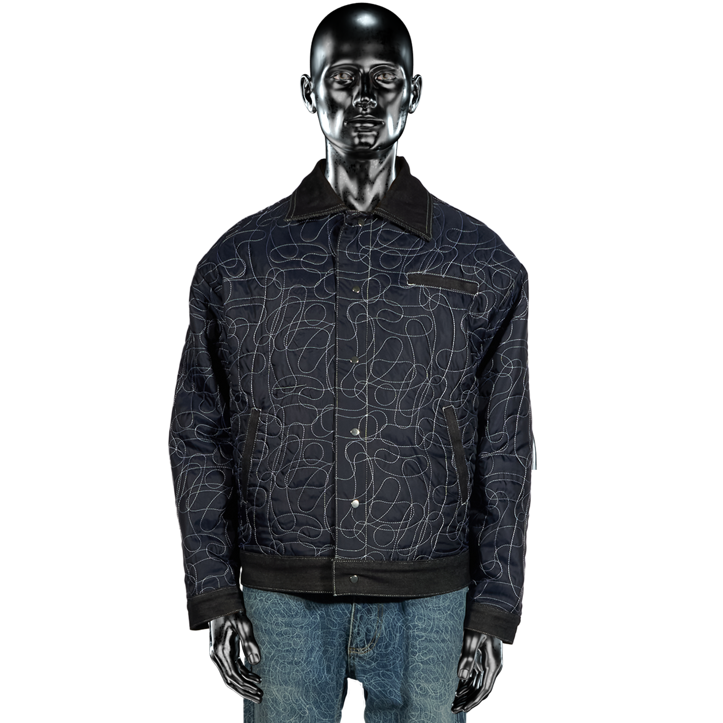 Elite℗ Raw Denim Jacket - Dark Blue (Reversible)