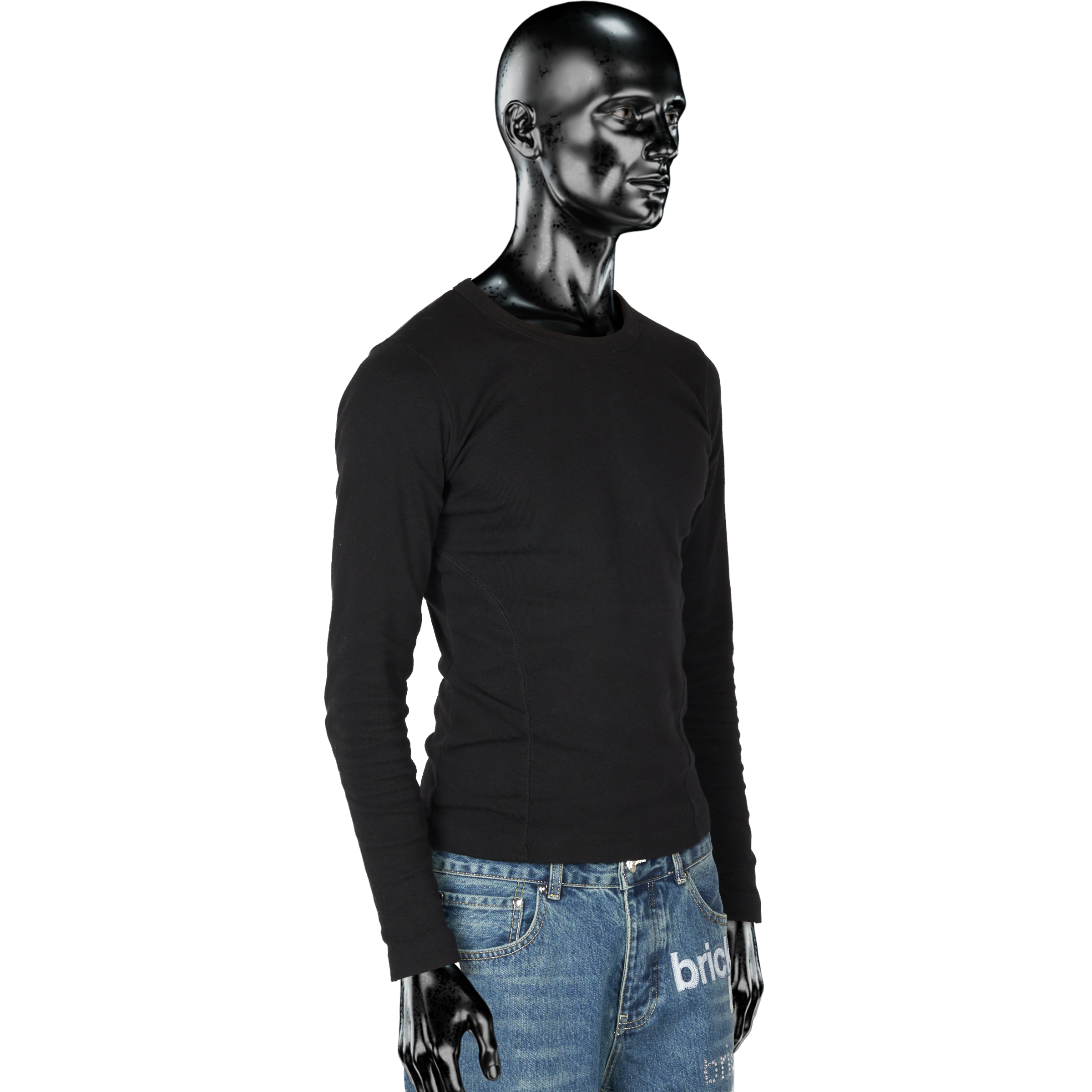 Signature℗ Rib Longsleeve - Black – PierreBasseneWorld