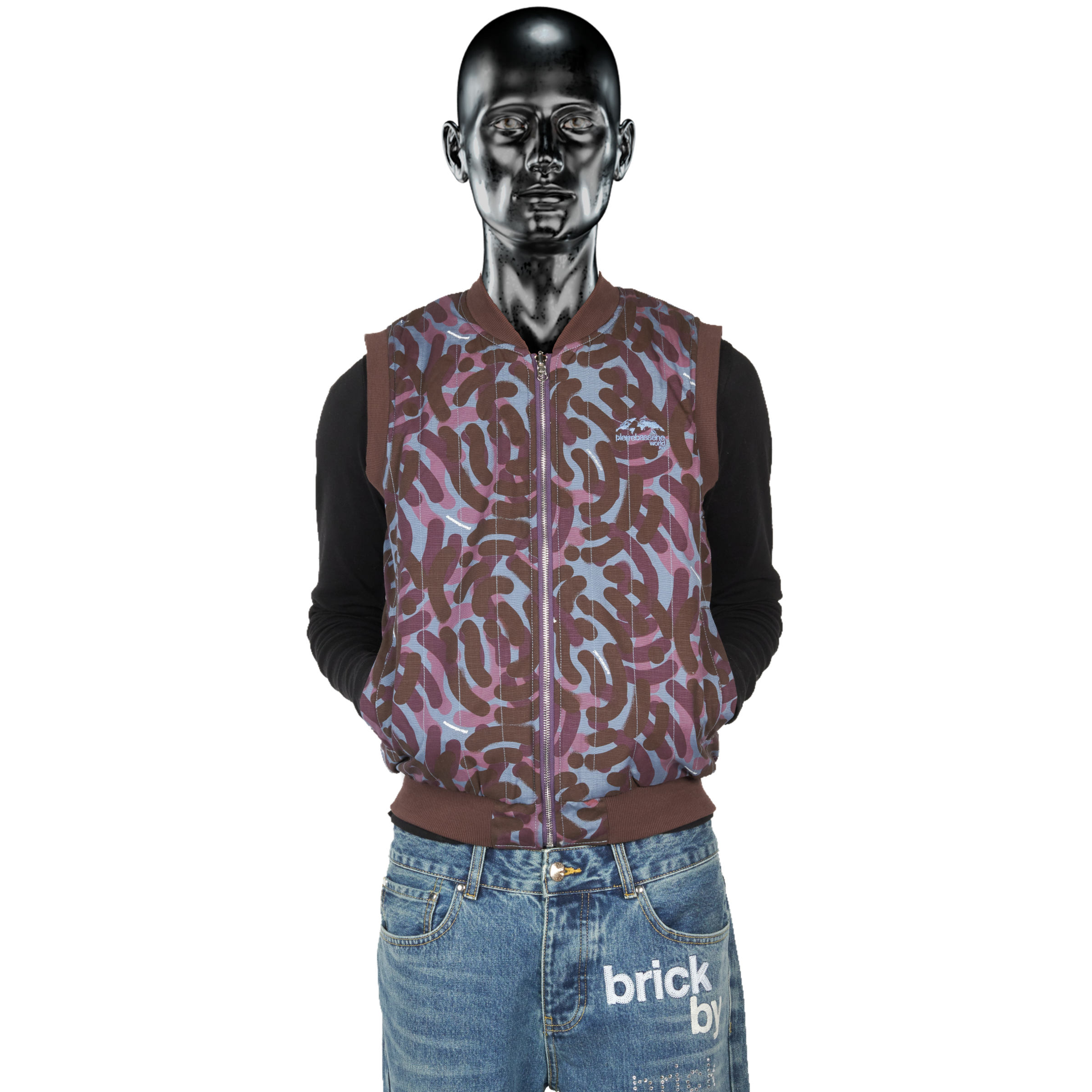 Purple Camo℗ Puffer Vest (reversible) - Purple / Blue / Heather Grey