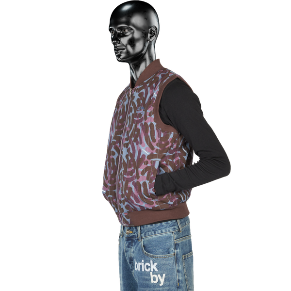 Purple Camo℗ Puffer Vest (reversible) - Purple / Blue / Heather Grey