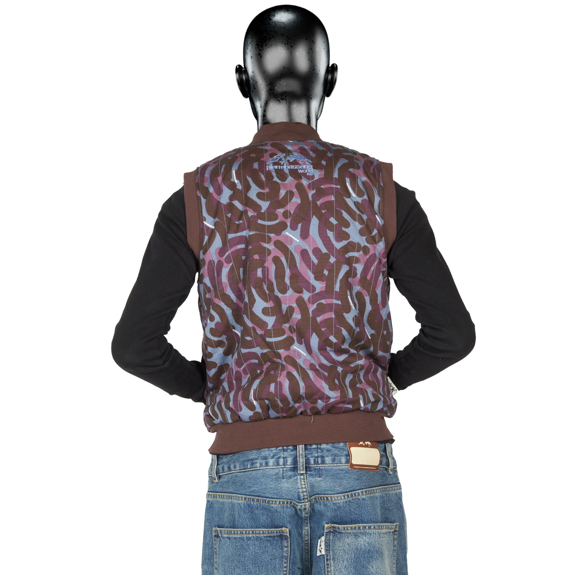 Purple Camo℗ Puffer Vest (reversible) - Purple / Blue / Heather Grey