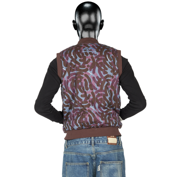 Purple Camo℗ Puffer Vest (reversible) - Purple / Blue / Heather Grey
