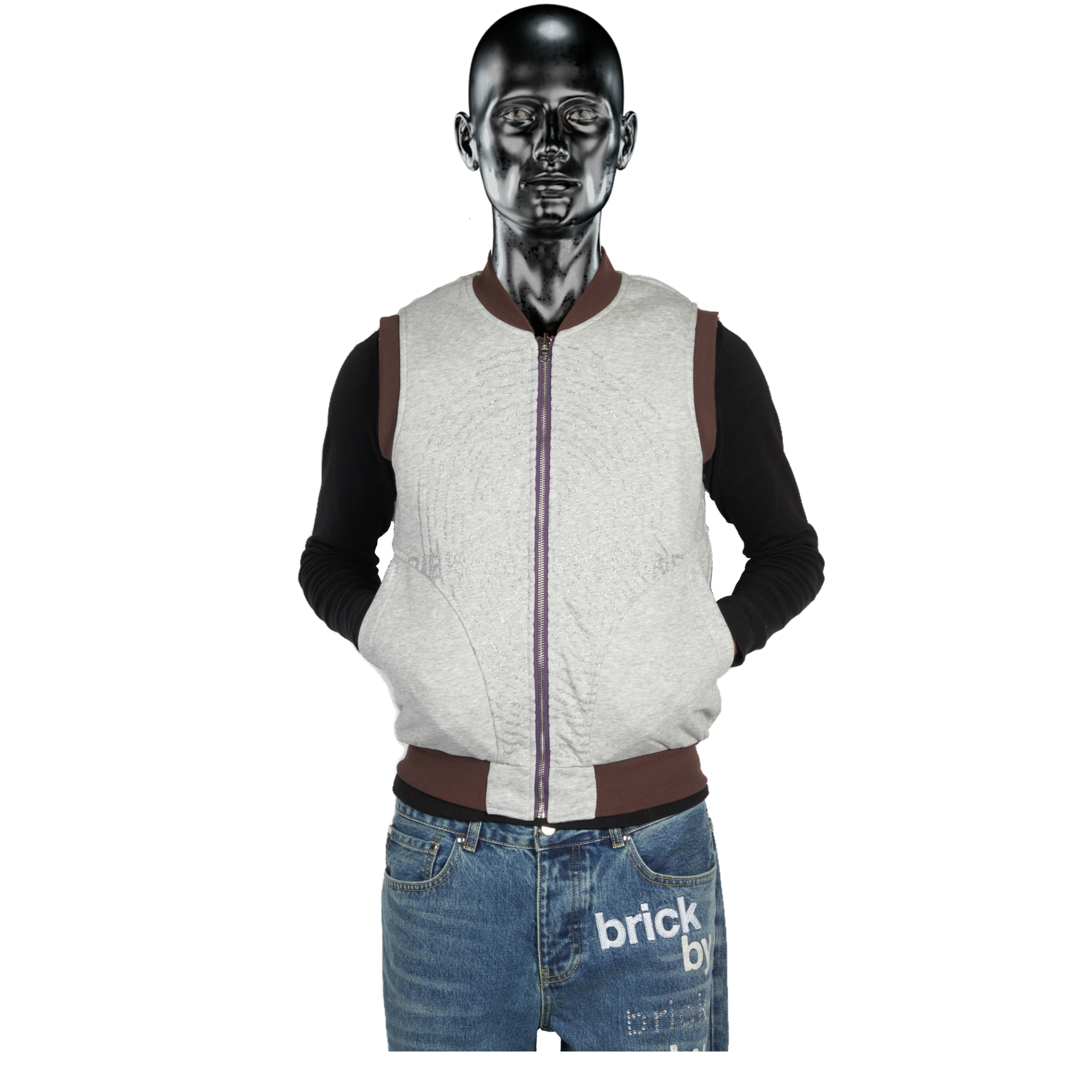 Purple Camo℗ Puffer Vest (reversible) - Purple / Blue / Heather Grey