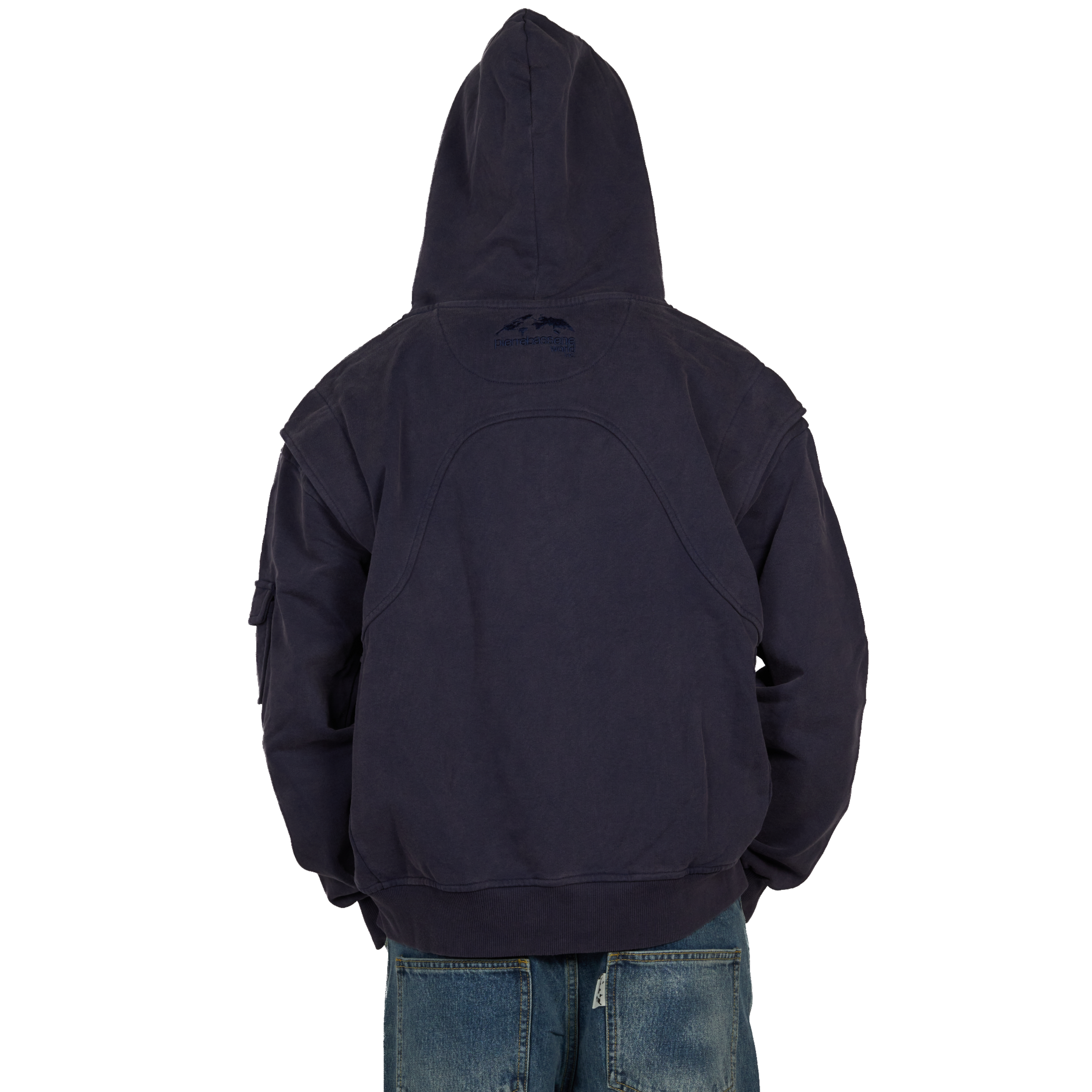 Fingerprint℗ Embroidered Zip Hoodie -  Sunset Blue