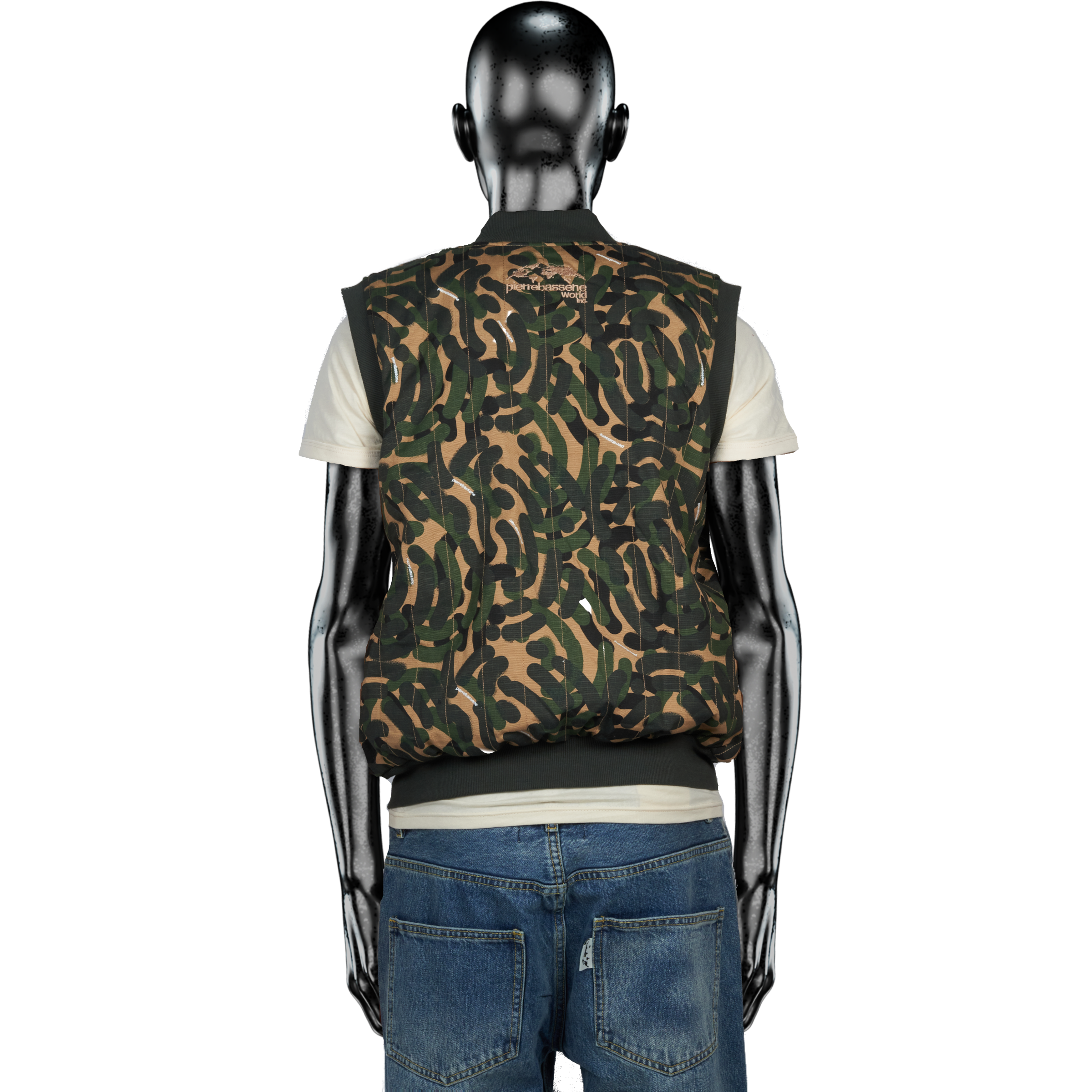 Green Camo℗ Puffer Vest (reversible) - Green / Heather Grey